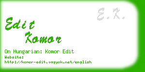 edit komor business card